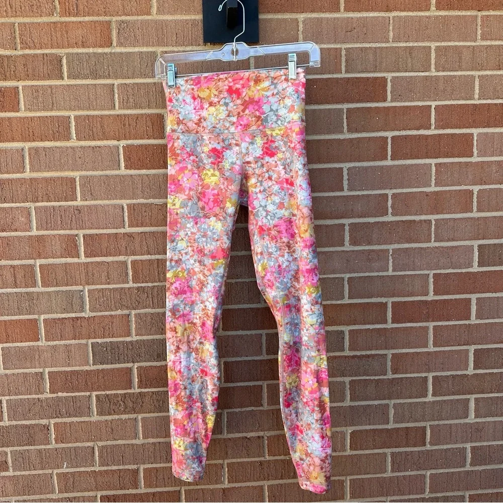 Lululemon Align Pant 28” Inflorescence Multi leggings size 6